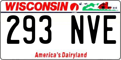 WI license plate 293NVE