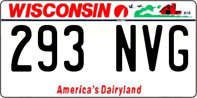 WI license plate 293NVG