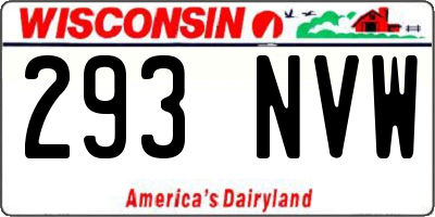 WI license plate 293NVW