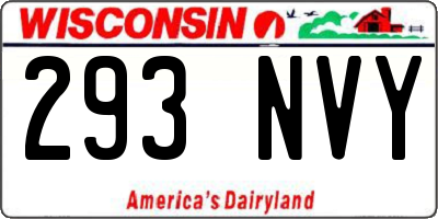 WI license plate 293NVY