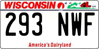 WI license plate 293NWF