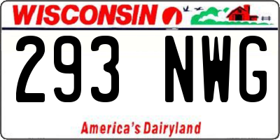 WI license plate 293NWG