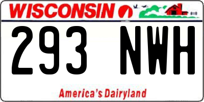WI license plate 293NWH