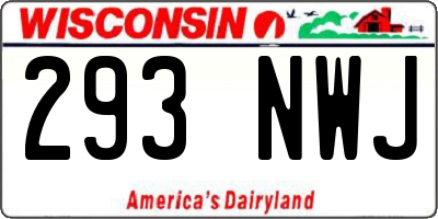 WI license plate 293NWJ