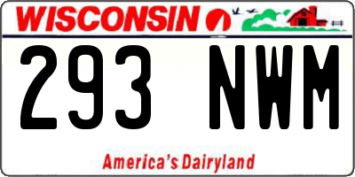 WI license plate 293NWM