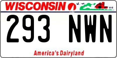 WI license plate 293NWN