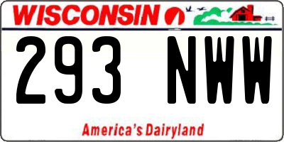 WI license plate 293NWW