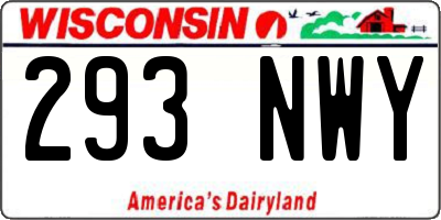 WI license plate 293NWY