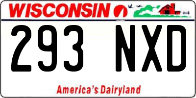 WI license plate 293NXD