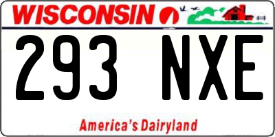 WI license plate 293NXE