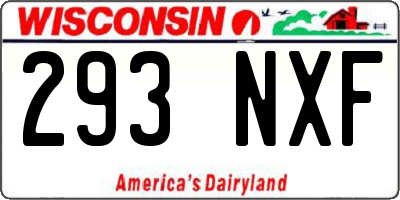 WI license plate 293NXF