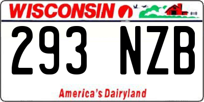WI license plate 293NZB