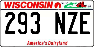 WI license plate 293NZE