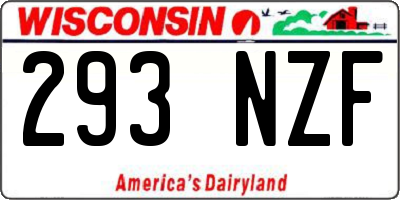 WI license plate 293NZF