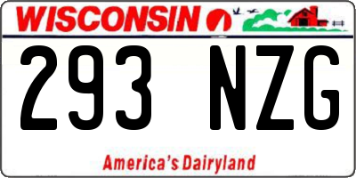 WI license plate 293NZG