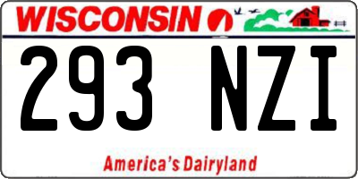 WI license plate 293NZI