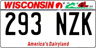 WI license plate 293NZK
