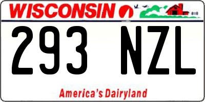 WI license plate 293NZL
