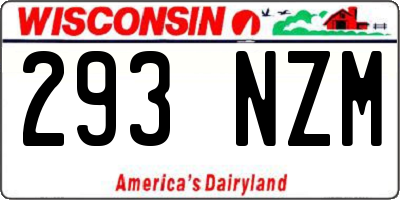WI license plate 293NZM