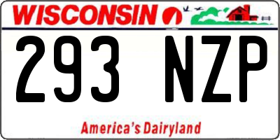 WI license plate 293NZP