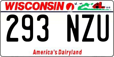 WI license plate 293NZU