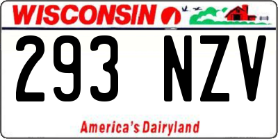 WI license plate 293NZV