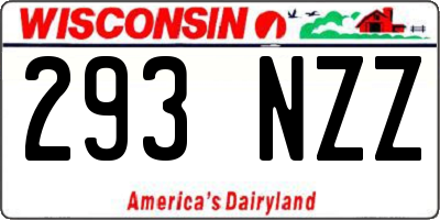 WI license plate 293NZZ
