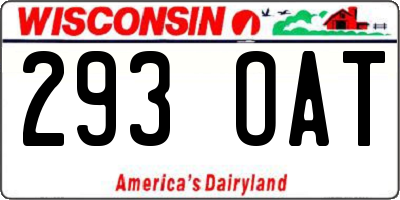 WI license plate 293OAT