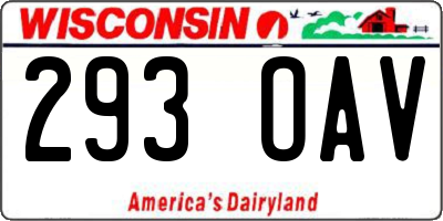 WI license plate 293OAV