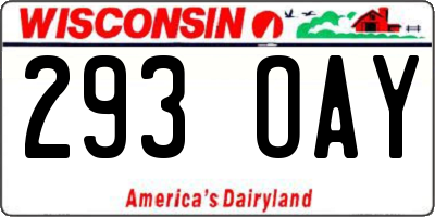 WI license plate 293OAY