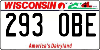 WI license plate 293OBE