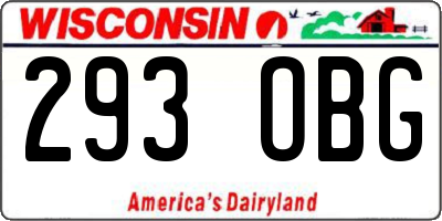 WI license plate 293OBG