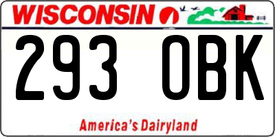 WI license plate 293OBK