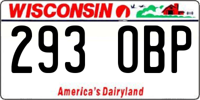 WI license plate 293OBP