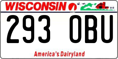 WI license plate 293OBU