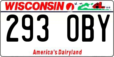 WI license plate 293OBY