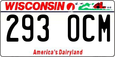 WI license plate 293OCM