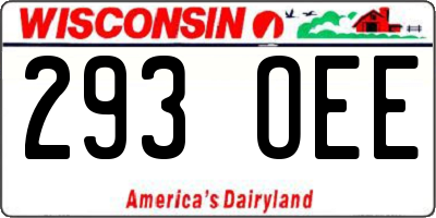 WI license plate 293OEE