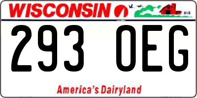 WI license plate 293OEG