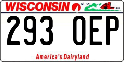 WI license plate 293OEP