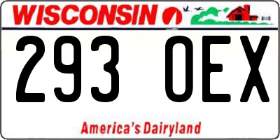 WI license plate 293OEX
