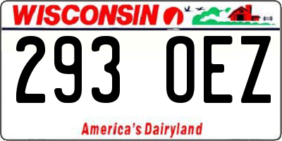 WI license plate 293OEZ