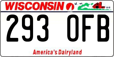 WI license plate 293OFB