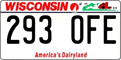 WI license plate 293OFE