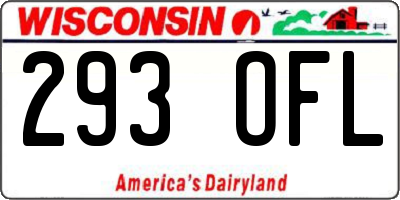 WI license plate 293OFL