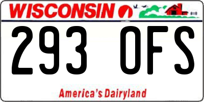 WI license plate 293OFS