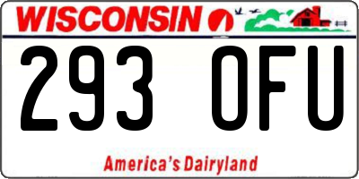 WI license plate 293OFU