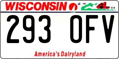 WI license plate 293OFV