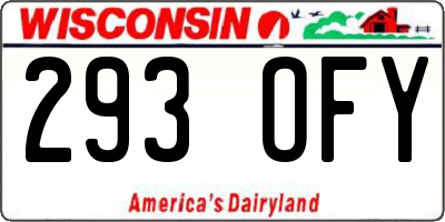 WI license plate 293OFY