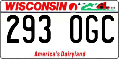 WI license plate 293OGC